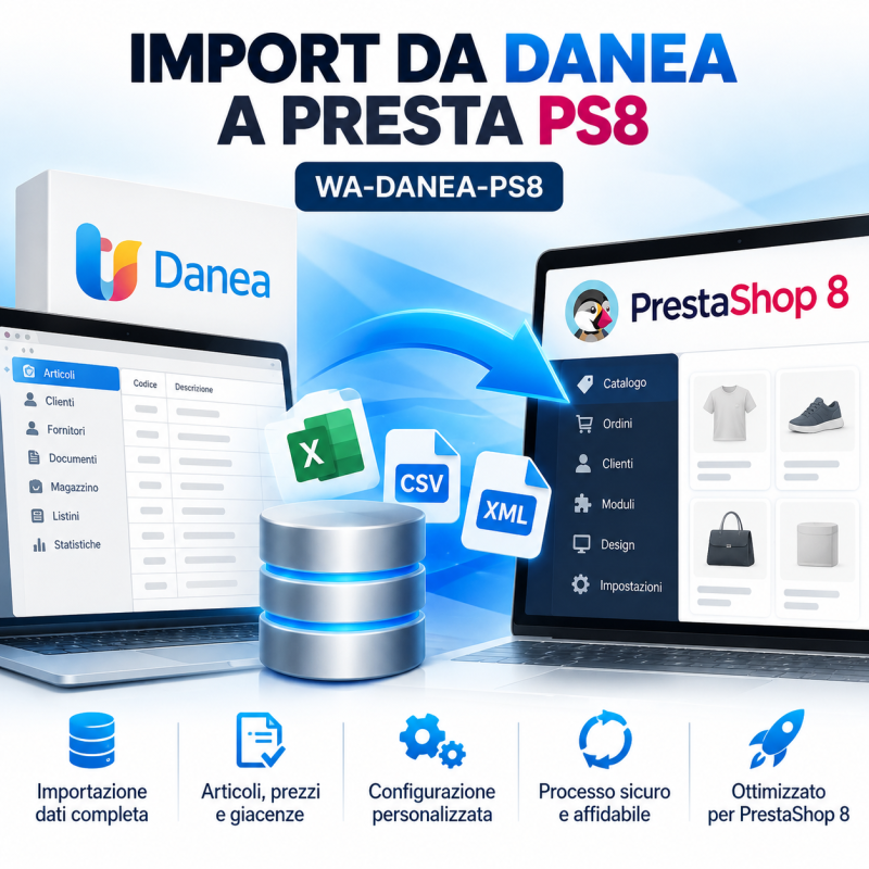 IMPORT DA DANEA A PRESTA PS8