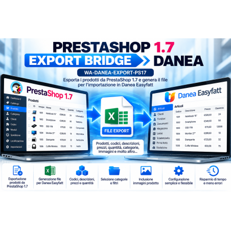 PRESTASHOP 1.7 EXPORT BRIDGE DANEA