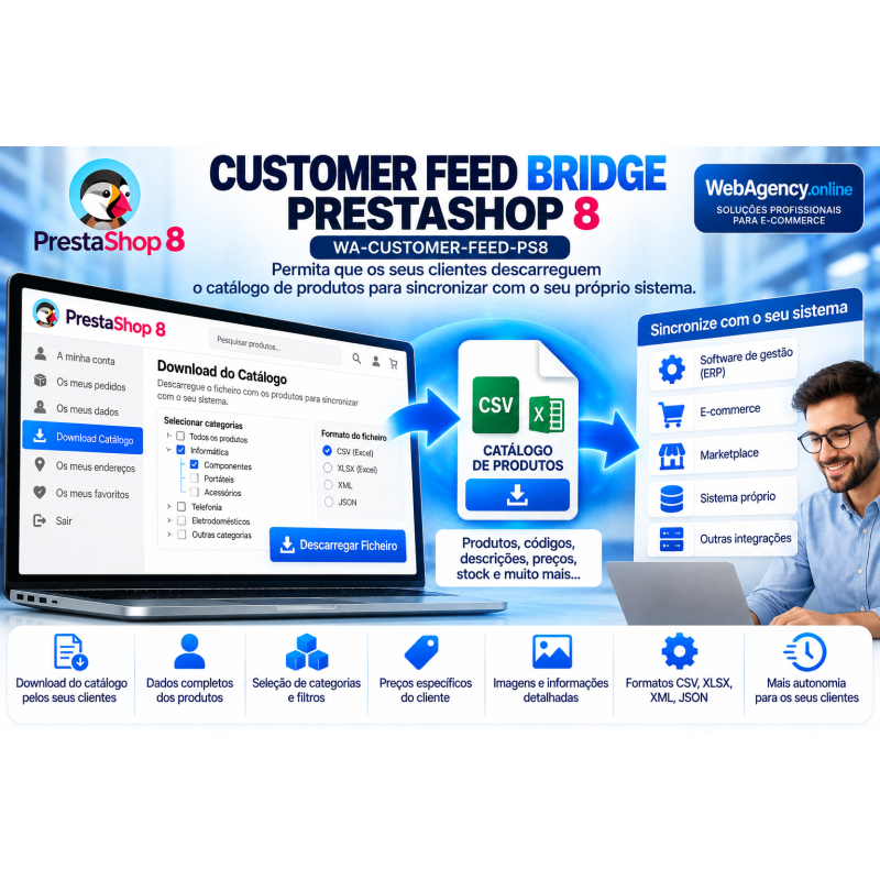 CUSTOMER FEED BRIDGE PRESTASHOP 8